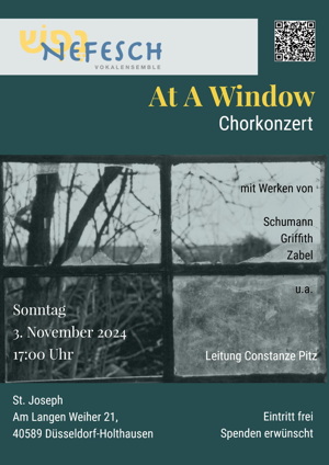 Plakat des Konzerts „At a Window“ in Düsseldorf