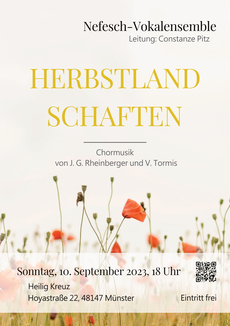Plakat des Konzerts „Herbstlandschaften“